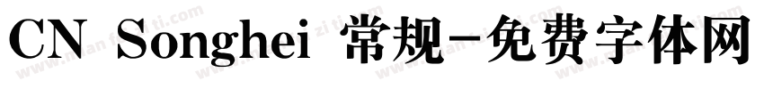 CN Songhei 常规字体转换